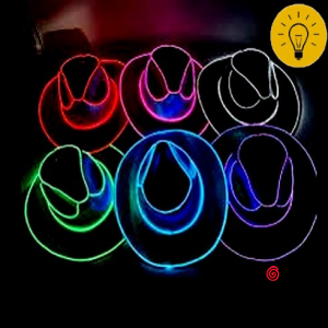 SOMBRERO GUAPO FLUO CON LUZ CABLE LED x 1